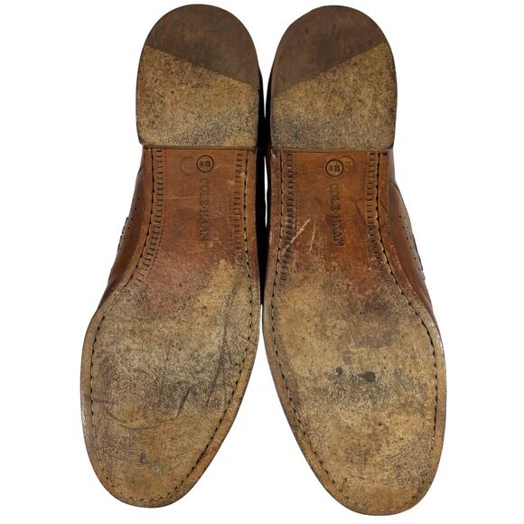 Cole Haan Woven Leather Design Oxford Loafer Shoes - Picture 7 of 9